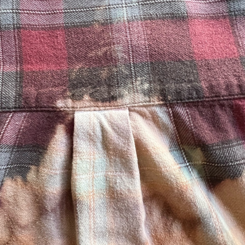 Lake Michigan Upcycled Flannel Plaid Button Down Shirt New Buffalo Beach Mens XL - Picture 7 of 15